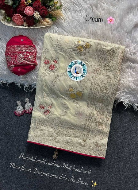 Tew Pure Dola Silk Saree Wholesale Clothing Suppliers In India